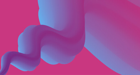 Trippy pink blue purple header gradient 3d shapes template in vibrant colours. Beautiful bright vector wallpaper. Colorful widescreen 16:9 gradient background for social media website banner.