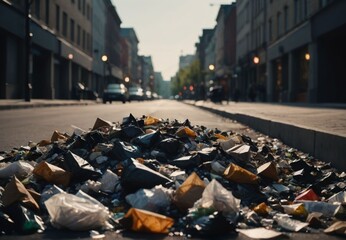 Obraz premium crowd of people walking in the city