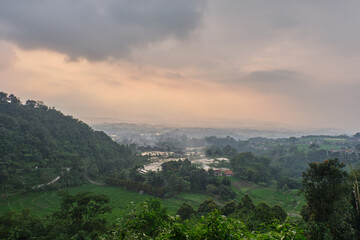 Mystic Sunset Over Rolling Hills