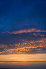 Sunset sky on twilight in the evening
