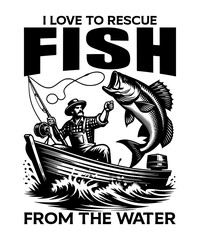 Obraz premium Fishing T-Shirt Design Vector Art & Illustration, Fishing tee Vector Design