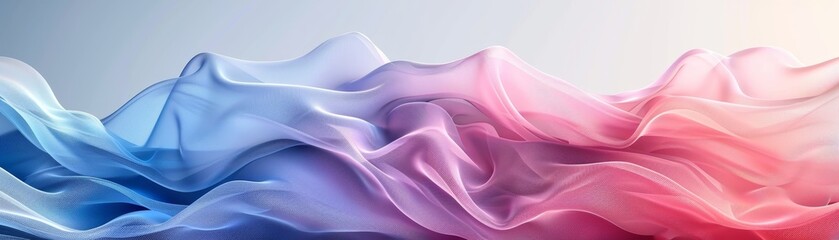 Obraz premium Serene Pastel Abstract: Flowing Lines in Minimal Design