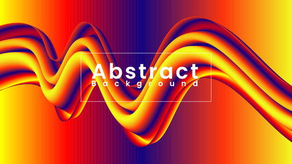 abstract background with 3d wavy lines 