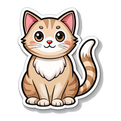 Obraz premium cat sticker picture colorful style