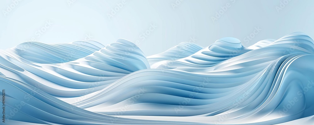 Poster minimalist 3d abstract background with clean lines and soft gradients, elegant and contemporary