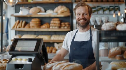 The baker at the counter