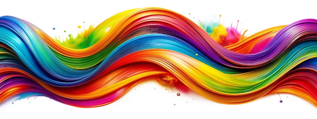 Inventive Brushwork: Curving Acrylic Splash with Ribbon Stroke 
