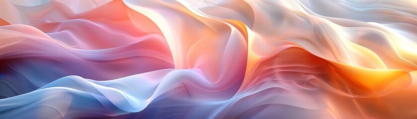 Obraz premium Organic abstract background design with flowing forms, natural hues, and soft lighting, creating a serene and artistic atmosphere