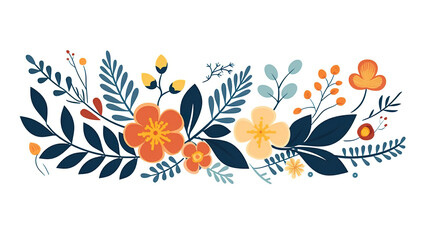 Floral isolated on pure white background