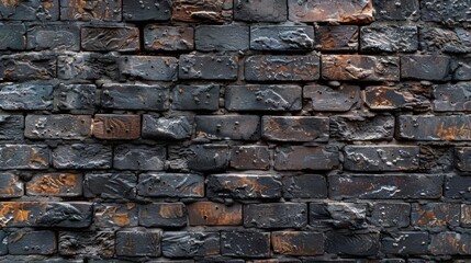 Rustic brick wall texture background with weathered and aged appearance, urban and vintage