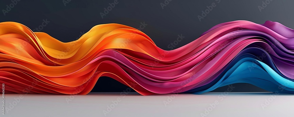 Aufkleber vibrant abstract background design with swirling colors, fluid patterns, and dynamic movement, perfe
