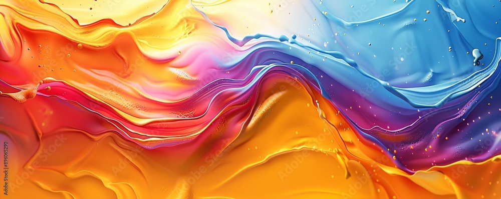 Poster vibrant abstract background design with swirling colors, fluid patterns, and dynamic movement, perfe