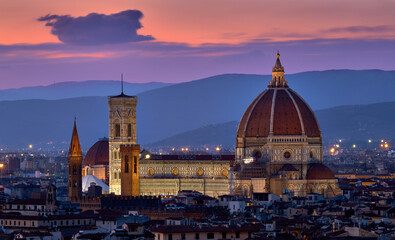 Fototapeta premium Florence at twilight. Florence, Italy