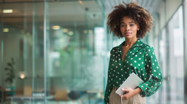 The businesswoman with tablet