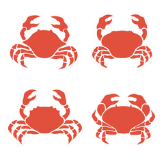 vector illustration of crab. collection of crab icons. seafood logo