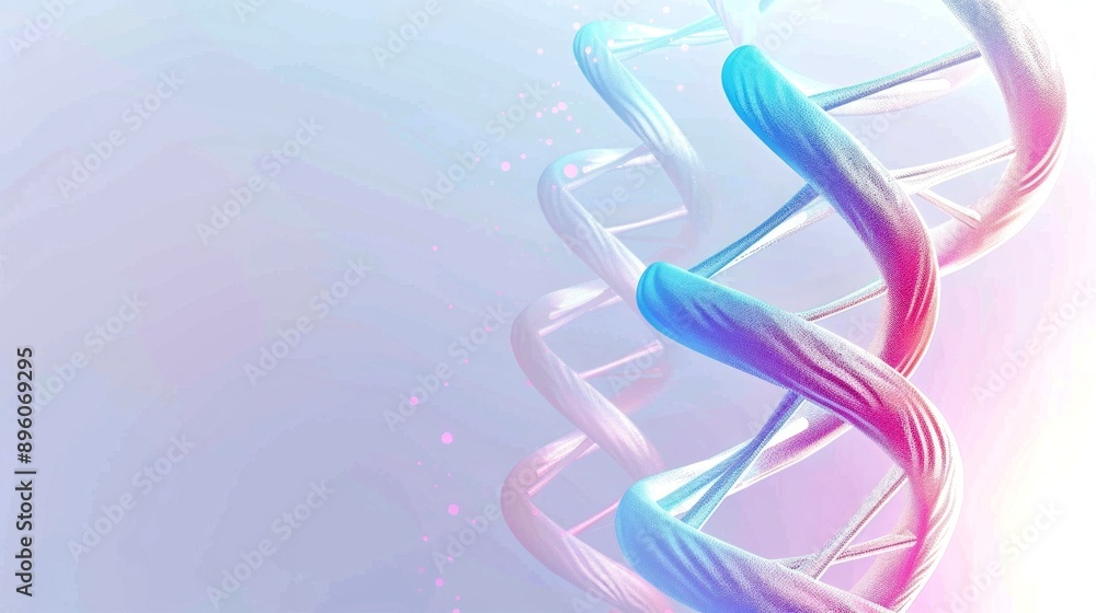 Aufkleber elegant 3d rendering of dna double helix with vibrant colors on gradient background. this visually a