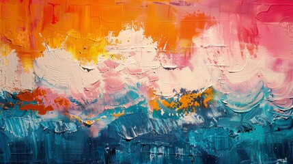 Fototapeta premium Energizing Water Waves - Abstract Art with Vibrant Color Palette and Striking Background