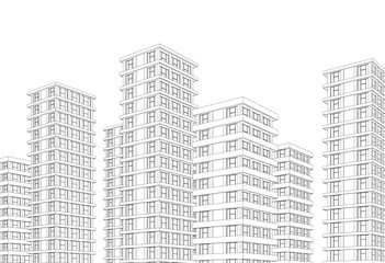 3d rendering of a modern building