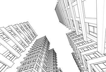 3d rendering of a modern building