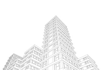 3d rendering of a modern building