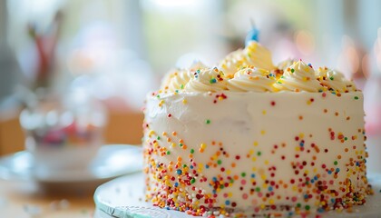 Birthday Cake with Sprinkles