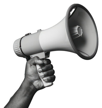 PNG Hand holding megaphone, announcement