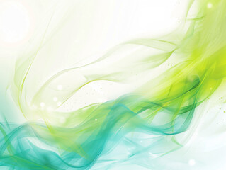 Obraz premium Bright Green and Blue Abstract Background, Generative AI Illustration