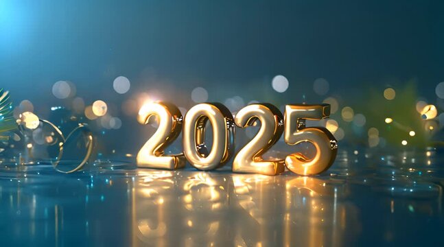 Colorful festive Background for the New Year 2025.