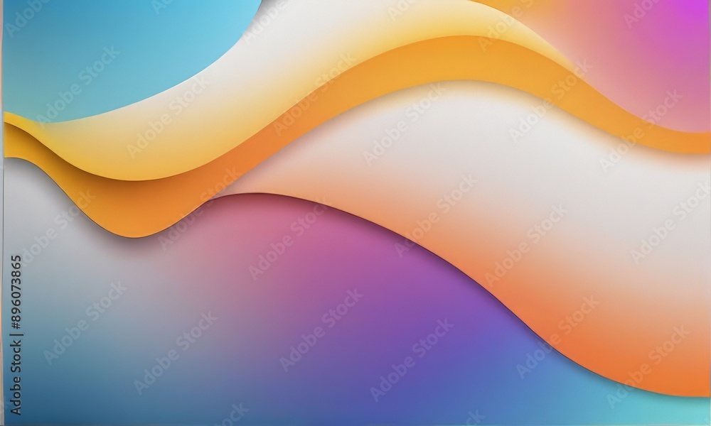 Wall mural abstract blue and orange gradient background for design with copy space for text