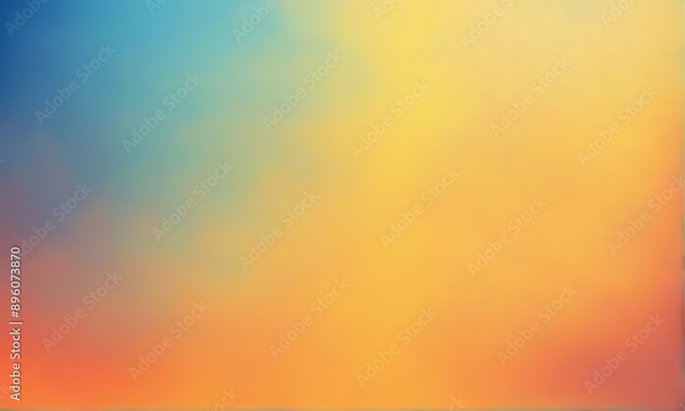 Wall mural abstract blue and orange gradient background for design with copy space for text