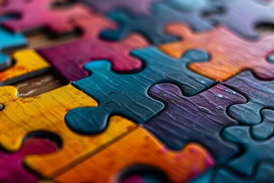 Vibrant jigsaw puzzle symbolizes teamwork and collaboration in a captivating and engaging manner