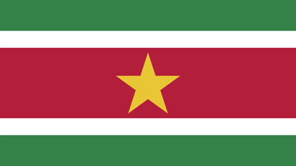 Official vector flag of Suriname. Illustration eps10.