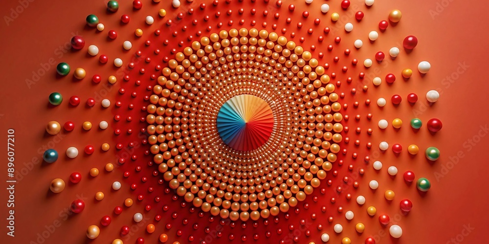 Poster interconnected network of possibilities. a vibrant and colorful abstract image depicting a network o