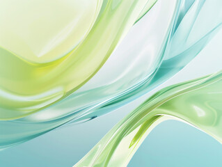 Obraz premium Bright Green and Blue Abstract Background, Generative AI Illustration
