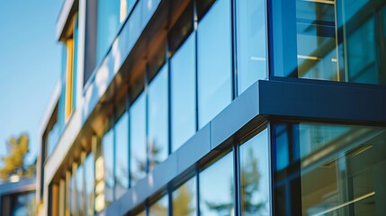 Obraz premium Modern Glass Building Facade