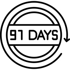 91 Days Return Icon