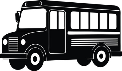 School Bus silhouette vector illustration design
