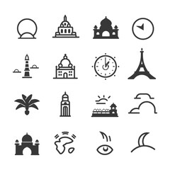 Fototapeta premium minimalist line art icon introduction collection set logo symbol