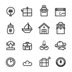 minimalist line art icon inventory collection set logo symbol