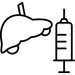 Obraz premium Hepatitis Vaccine Icon