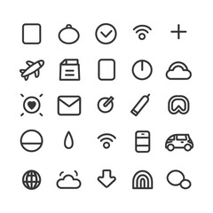 minimalist line art icon like collection set logo symbol
