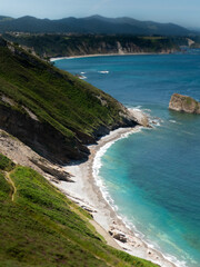 View of a Serene Coast of an Island