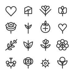 minimalist line art icon like collection set logo symbol