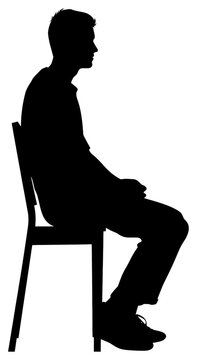 recommend clip art: PNG Man sitting on chair silhouette furniture person.