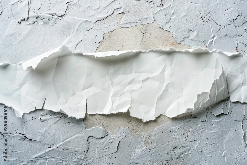 Poster a torn piece of paper stuck to the wall with some notes and scribbles