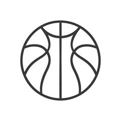 minimalist line art icon basketball ball logo symbol