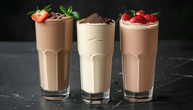 Herbalife chocolate protein shake on the table