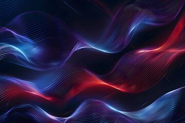 abstract background from many wavy lines. red blue colors