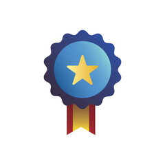 approved icon, checking quality sign and symbol. Medal with check mark for computer, web and mobile app.