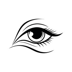 Fototapeta premium Beautiful drawing of eye. Vector illustration